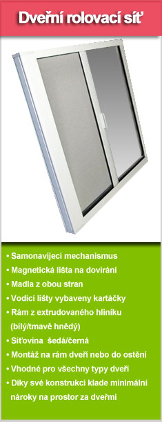 rolovací dveřní síť